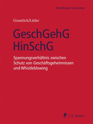 cover image of GeschGehG/HinSchG